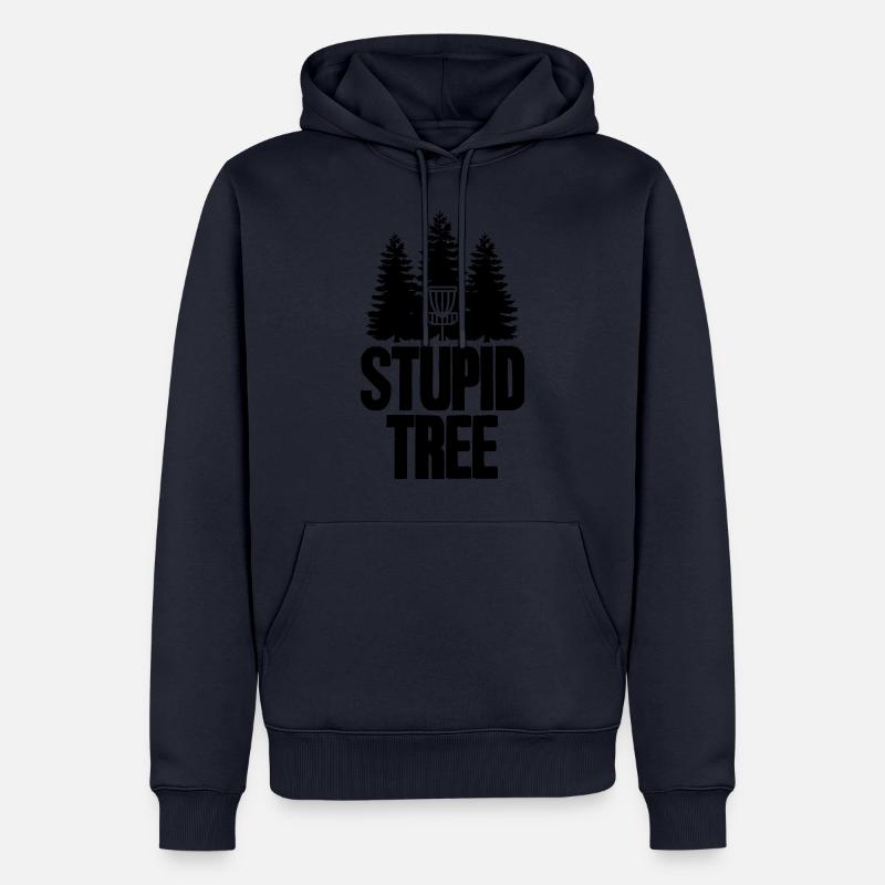 Stupid Tree - Männer Premium Bio Hoodie - Navy