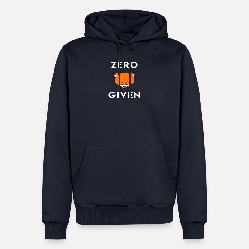 Zéro Renard Donné - Sweat à capuche Premium bio Homme - bleu marine