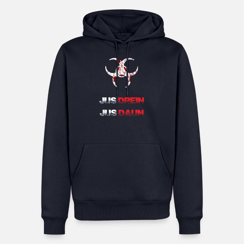 Drein Saft Daun Saft - Männer Premium Bio Hoodie - Navy