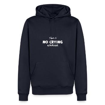 Il n’y a pas de pleurs dans le pickleball - Sweat à capuche Premium bio Homme - bleu marine - Devant - Nico (187cm)