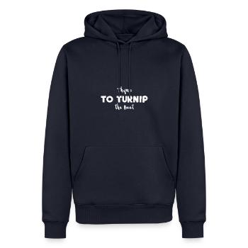 Thyme to Turnip the Beet - Men’s Premium Organic Hoodie - navy - Front - Nico (187cm)
