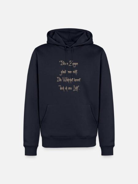 Böse Zungen - Männer Premium Bio Hoodie - Navy