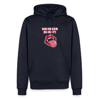 vambier,durst,vambier durst,vampir,helloween,bier - Männer Premium Bio Hoodie - Navy - Vorne - Nico (187cm)