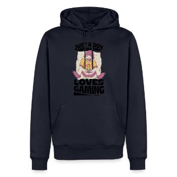 Game Nerd Spielkonsole Gaming zocken Gamepad - Männer Premium Bio Hoodie - Navy - Vorne - Nico (187cm)