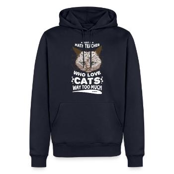Mathematics - Men’s Premium Organic Hoodie - navy - Front - Nico (187cm)