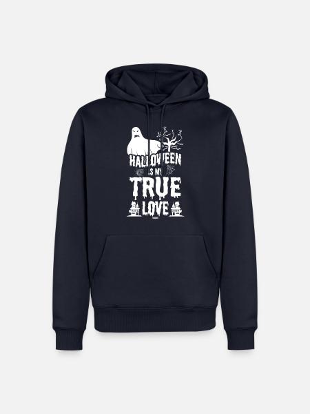 Geister Kostüm Halloween Party Gespenst - Männer Premium Bio Hoodie - Navy
