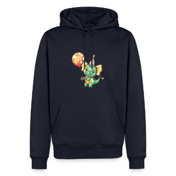 dinosaure tricératops anniversaire bébé - Sweat à capuche Premium bio Homme - bleu marine - Devant - Nico (187cm)