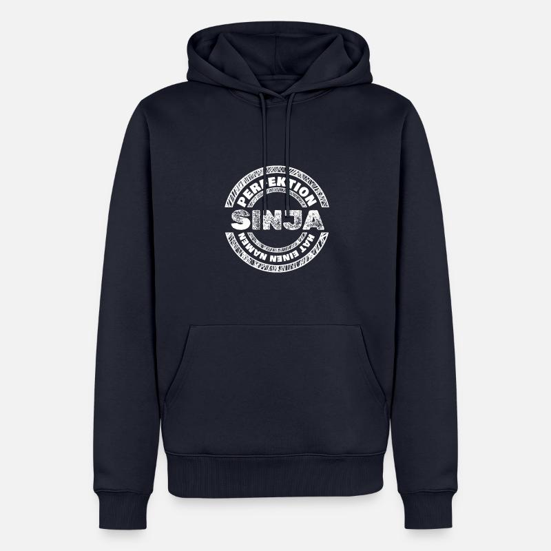 Sinja Sinja - Sweat à capuche Premium bio Homme - bleu marine