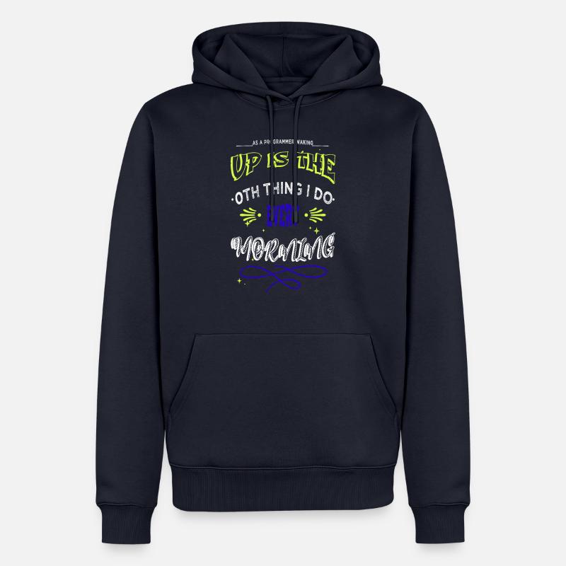 computer science computer statement - Männer Premium Bio Hoodie - Navy