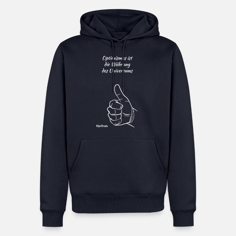 Optimismus - hell - Männer Premium Bio Hoodie - Navy