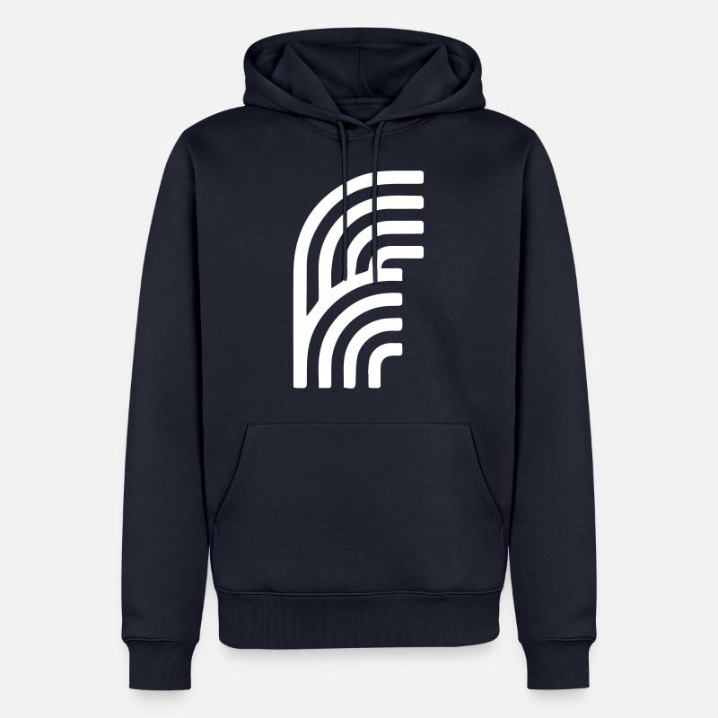 F - Sweat à capuche Premium bio Homme - bleu marine