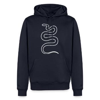 serpent - Sweat à capuche Premium bio Homme - bleu marine - Devant - Nico (187cm)