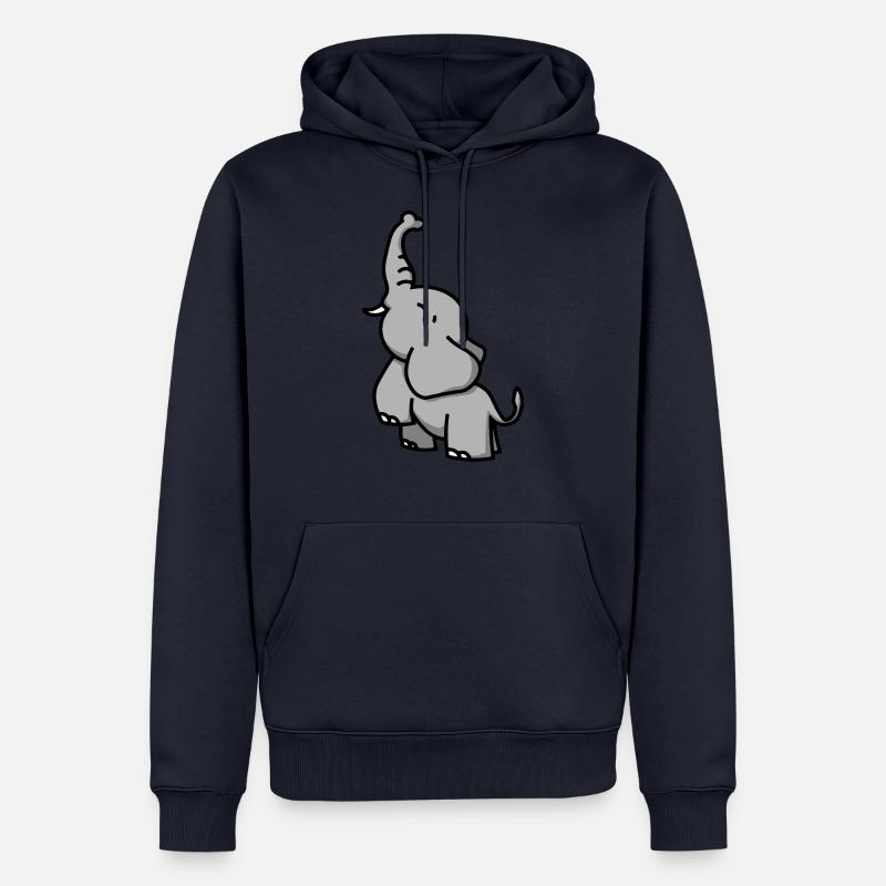 Elefant - Elephant - éléphant - Männer Premium Bio Hoodie - Navy