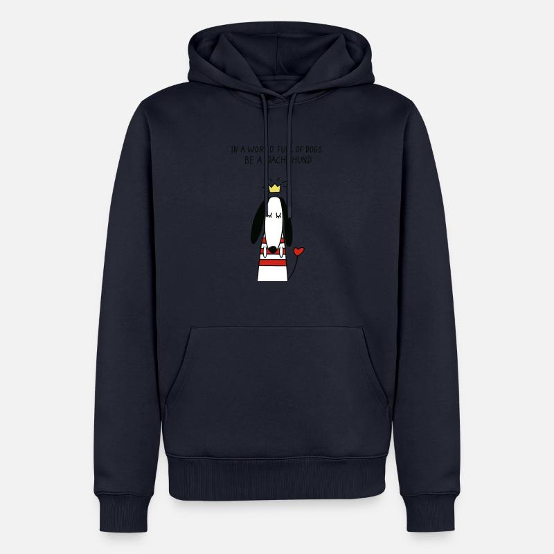 DACKEL DACHSHUND TECKEL DACKELLIEBE DAGGEL - Männer Premium Bio Hoodie - Navy