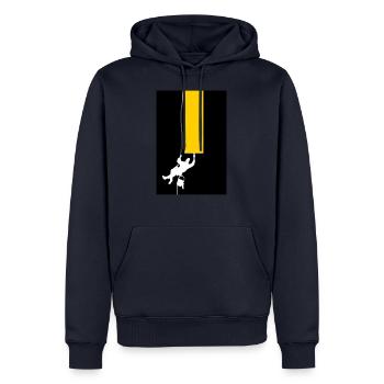 Fensterputzer - Männer Premium Bio Hoodie - Navy - Vorne - Nico (187cm)