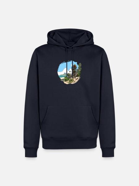 Stammes-Küstenfelsenfischer - Männer Premium Bio Hoodie - Navy