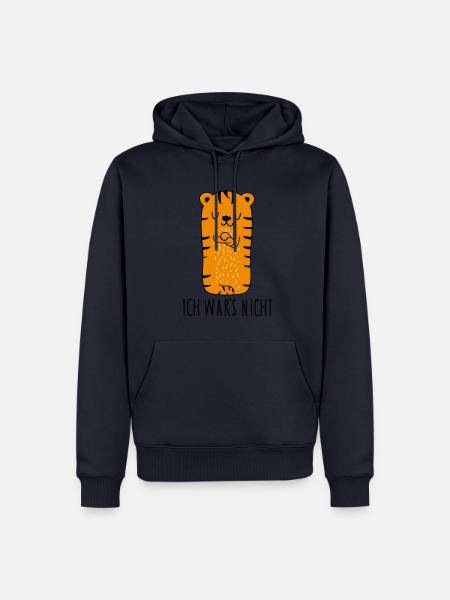 Ich wars nicht -Tiger - Männer Premium Bio Hoodie - Navy