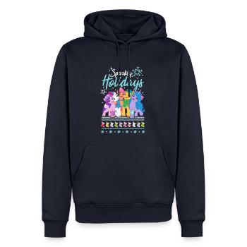 My little Pony Sparkly Holidays - Männer Premium Bio Hoodie - Navy - Vorne - Nico (187cm)