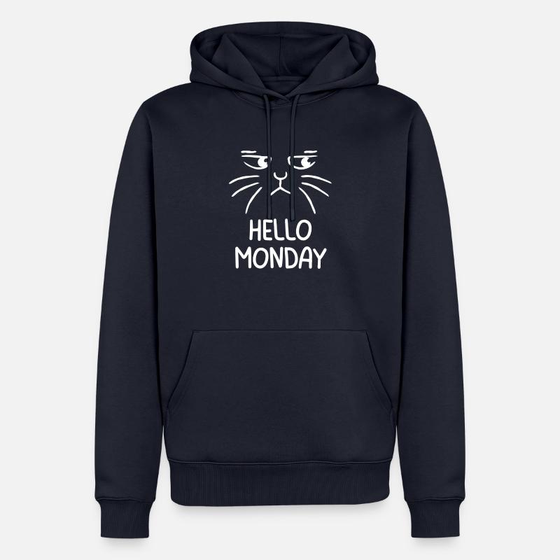 Hello Monday - Männer Premium Bio Hoodie - Navy