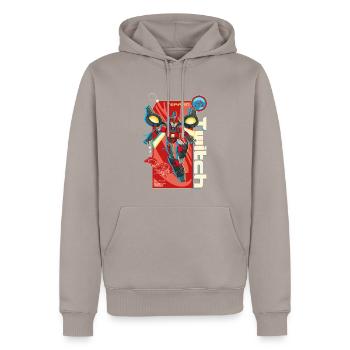 Transformers Earth Spark Charakter Terran Twitch - Männer Premium Bio Hoodie - Taupe - Vorne - Nico (187cm)