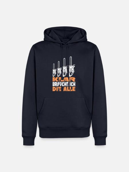 Kettensäge Holzfäller Förster Waldarbeit - Männer Premium Bio Hoodie - Navy