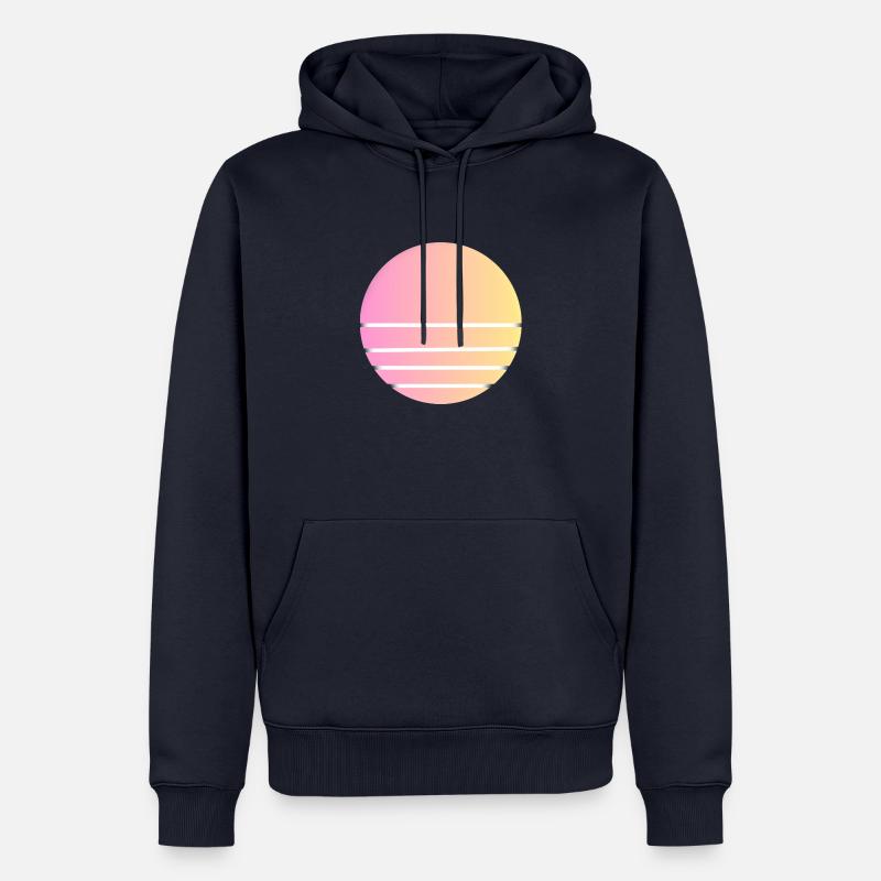 Coucher de soleil - Sweat à capuche Premium bio Homme - bleu marine