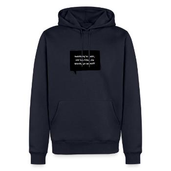 9 - Sweat à capuche Premium bio Homme - bleu marine - Devant - Nico (187cm)