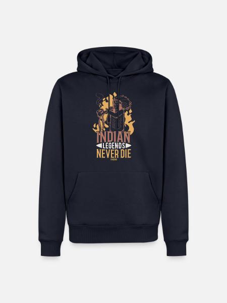 Indian Legends Never Die Native American - Männer Premium Bio Hoodie - Navy