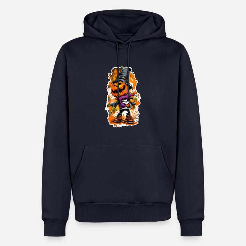 Jack o Lantern 02 - Männer Premium Bio Hoodie - Navy