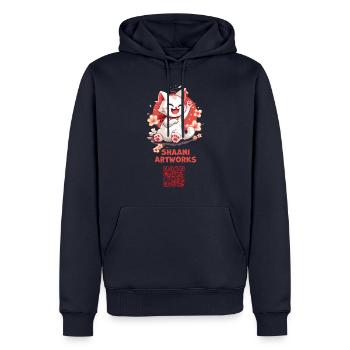 Merchandise Paket - Männer Premium Bio Hoodie - Navy - Vorne - Nico (187cm)