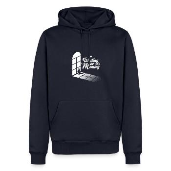 Cat at the Window - Waiting for Mommy - Katzenfan - Men’s Premium Organic Hoodie - navy - Front - Nico (187cm)