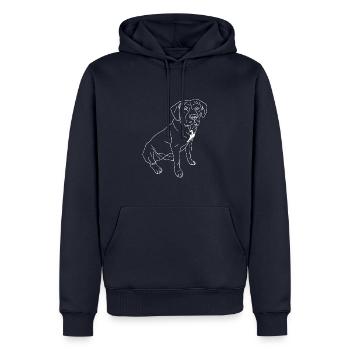 American Bully XL - Männer Premium Bio Hoodie - Navy - Vorne - Nico (187cm)