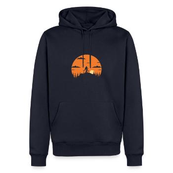 Lustiges Fahrradfahrer Radfahrer Fahrrad - Männer Premium Bio Hoodie - Navy - Vorne - Nico (187cm)