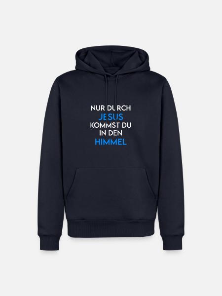 Jesus Christus / Christliches Geschenk - Männer Premium Bio Hoodie - Navy