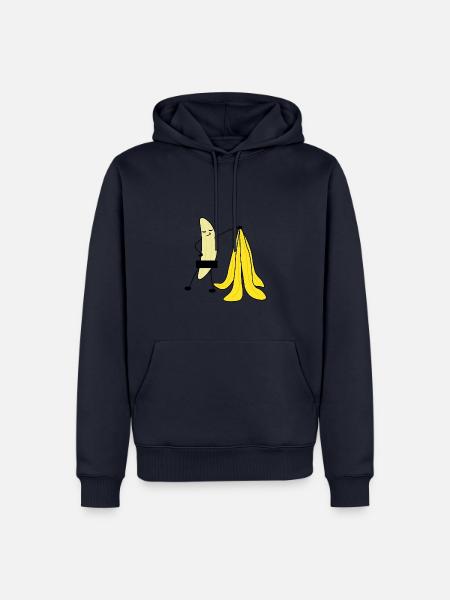 Crazy Banana, banana funny pictures censored - Men’s Premium Organic Hoodie - navy