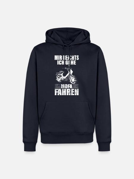 Mir Reichts ich Gehe Mofaroller Fahren Mofa Maxi - Männer Premium Bio Hoodie - Navy