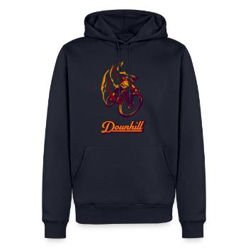 DOUNHILL Fahrrad Mountainbike - Männer Premium Bio Hoodie - Navy - Vorne - Nico (187cm)