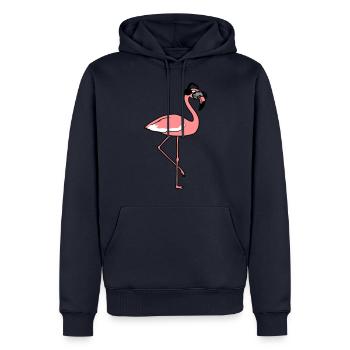 DJ party celebrate sunglasses club disco music flam - Men’s Premium Organic Hoodie - navy - Front - Nico (187cm)
