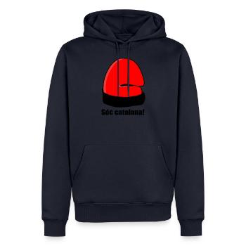 Catalan Soc - Männer Premium Bio Hoodie - Navy - Vorne - Nico (187cm)