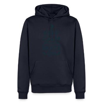 Patineurs Keep Calm Et Skate on Skateboard - Sweat à capuche Premium bio Homme - bleu marine - Devant - Nico (187cm)