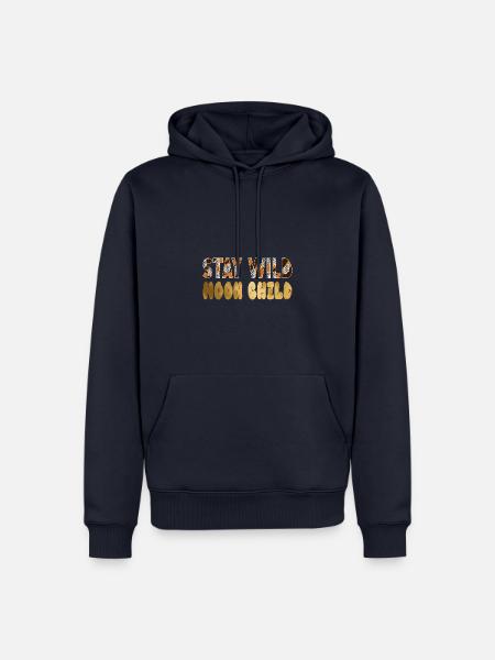 Stay wild Moonchild - Männer Premium Bio Hoodie - Navy