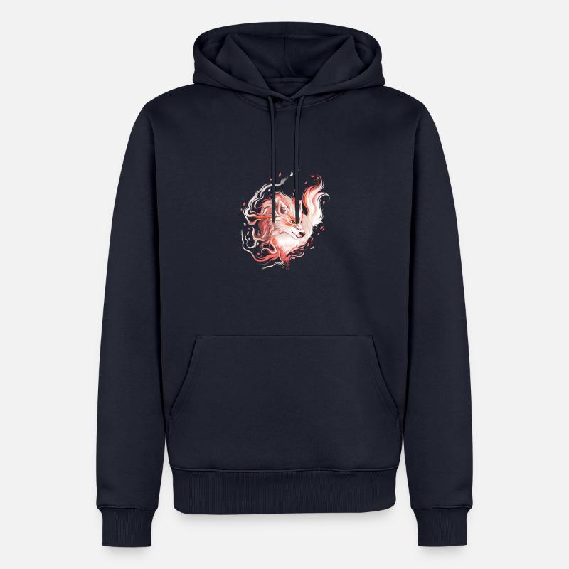Wolf - Männer Premium Bio Hoodie - Navy
