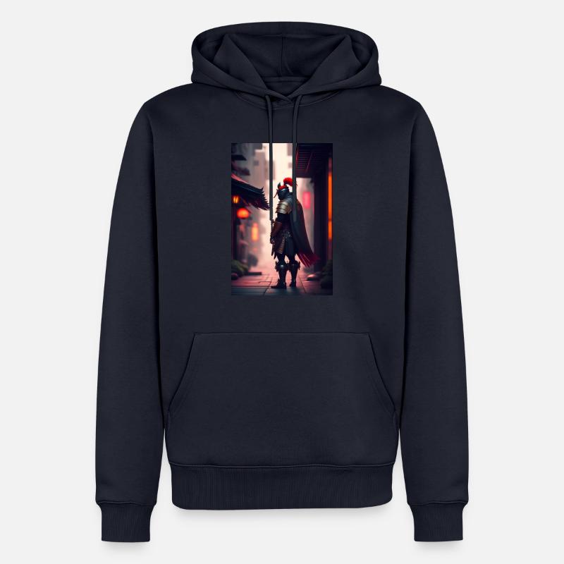 Samurai - Männer Premium Bio Hoodie - Navy