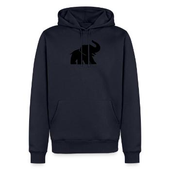 Éléphant Comic - Sweat à capuche Premium bio Homme - bleu marine - Devant - Nico (187cm)