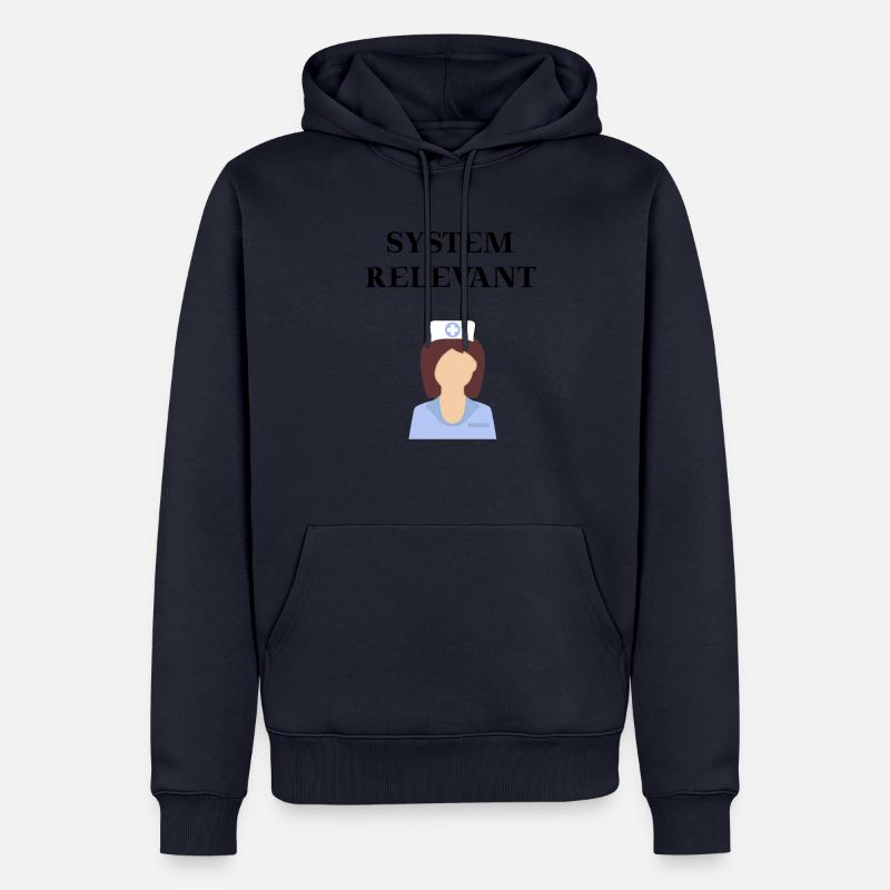 Krankenschwester Systemrelevant Geschenkidee - Männer Premium Bio Hoodie - Navy