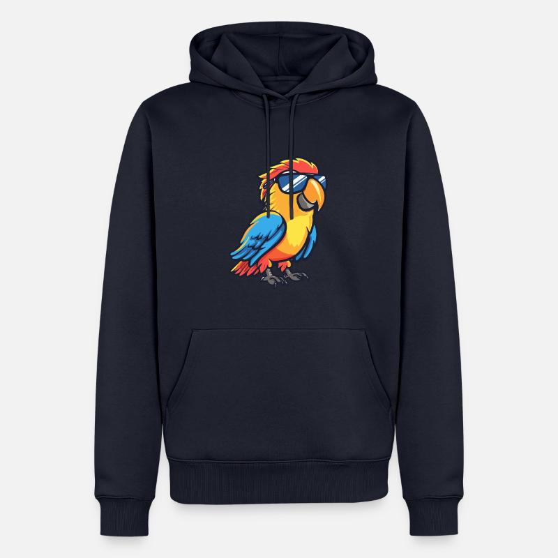 Papagai Bande dessinée cool - Sweat à capuche Premium bio Homme - bleu marine