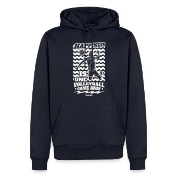 Volleyball Beachvolleyball Geschenk Strand - Männer Premium Bio Hoodie - Navy - Vorne - Nico (187cm)