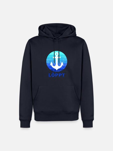 Anker Löppt - Männer Premium Bio Hoodie - Navy