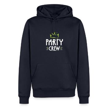 Party Crew - Männer Premium Bio Hoodie - Navy - Vorne - Nico (187cm)