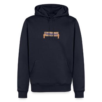Hold Up Sign Mondays Suck Arbeit Nervt Shirt - Männer Premium Bio Hoodie - Navy - Vorne - Nico (187cm)